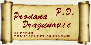 Prodana Dragunović vizit kartica